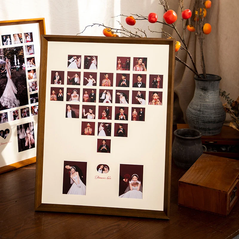 Herzförmiger Multi-Photo Collage-Rahmen