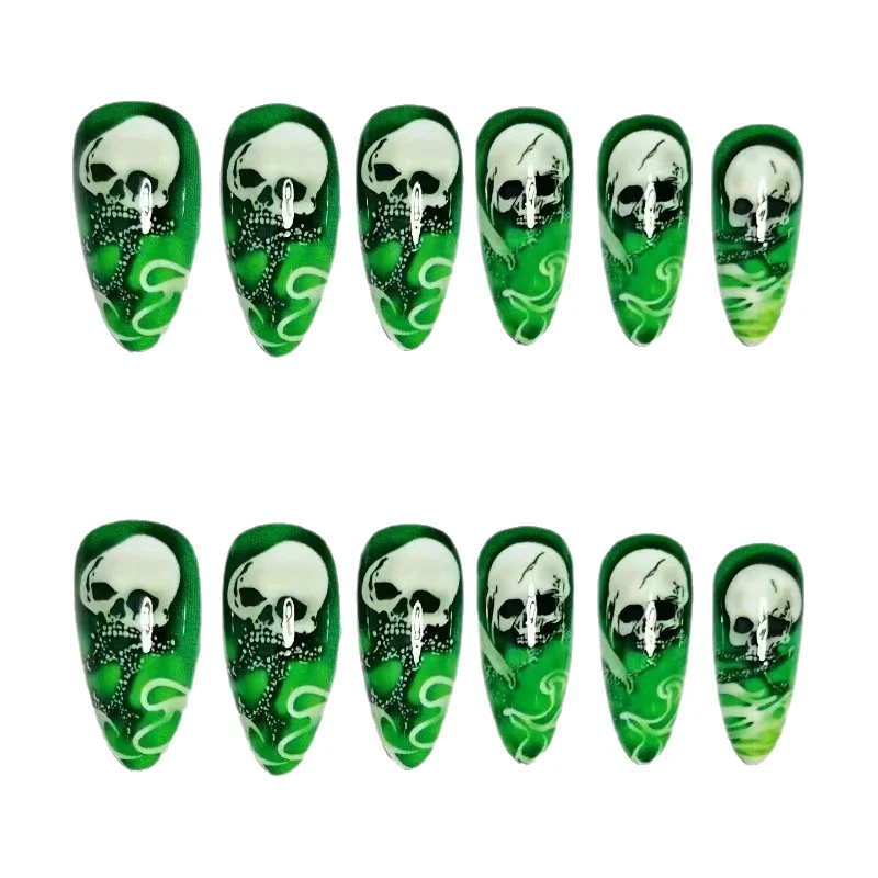 Künstlerisches Schädel-Thema Nagelkunst Set