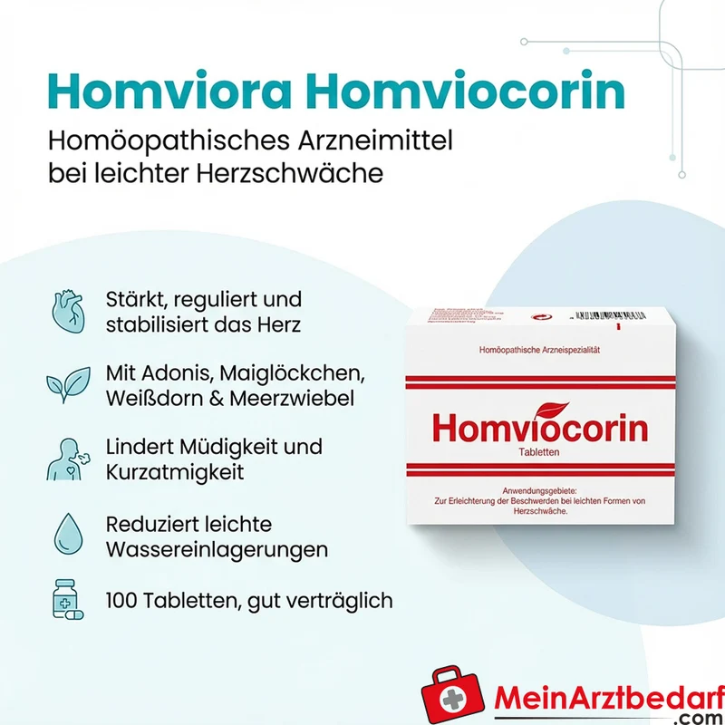 Homviora Homviocorin Tabletten 100 St. homöopathisches Arzneimittel bei leichter Herzschwäche