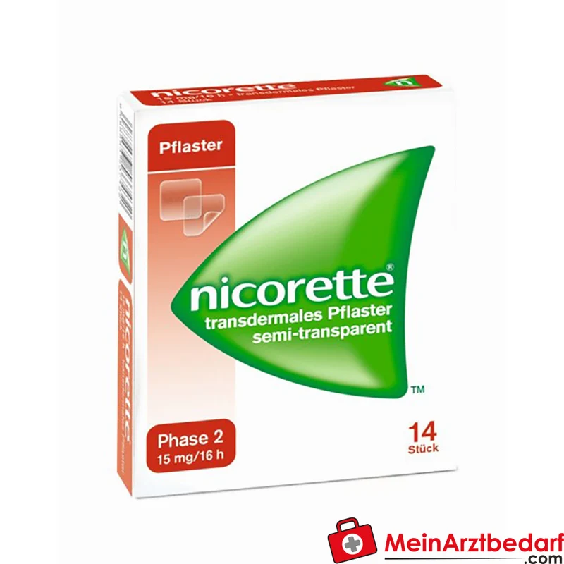 Nicorette transdermales Pflaster 15 mg/16 h, 14 Stück