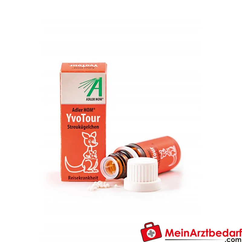 Adler HOM YvoTour Globuli 10 g – homöopathische Streukügelchen gegen Reiseübelkeit bei Kindern