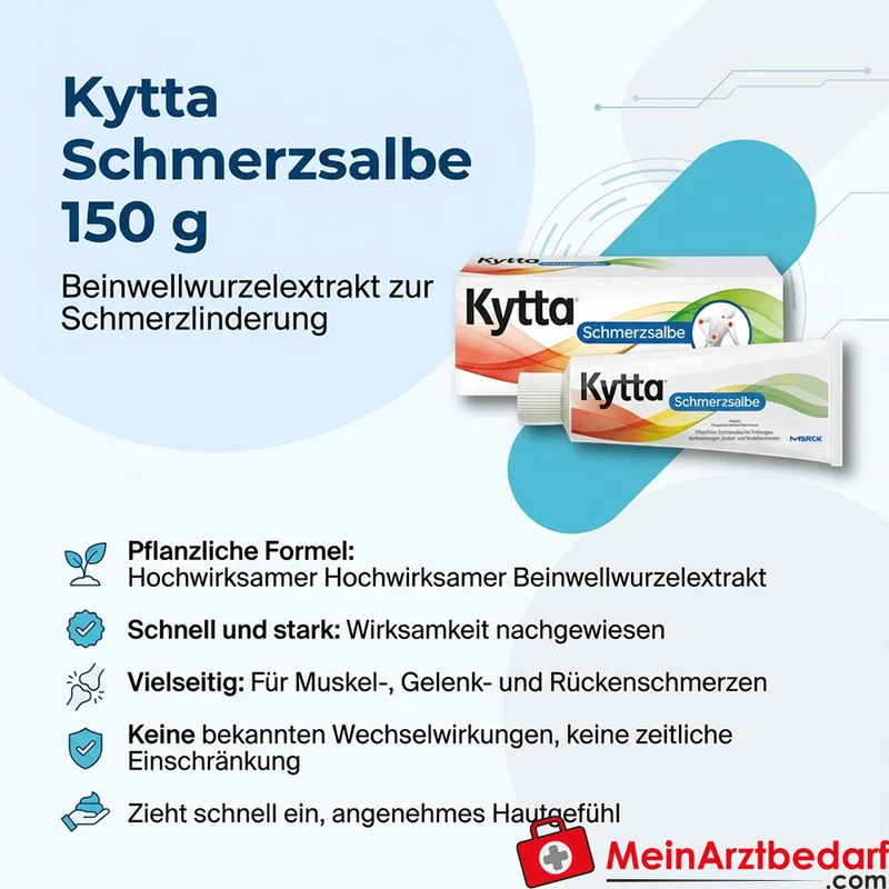 Kytta Schmerzsalbe 150 g – Beinwellwurzelextrakt, bei Muskel-, Gelenk- und Rückenschmerzen