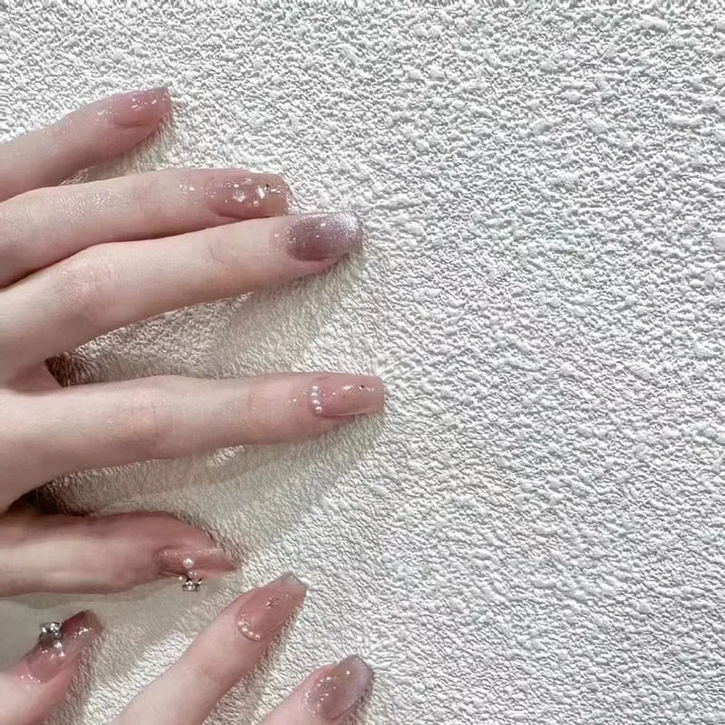 Glänzendes Acryl Press-On Nagelset