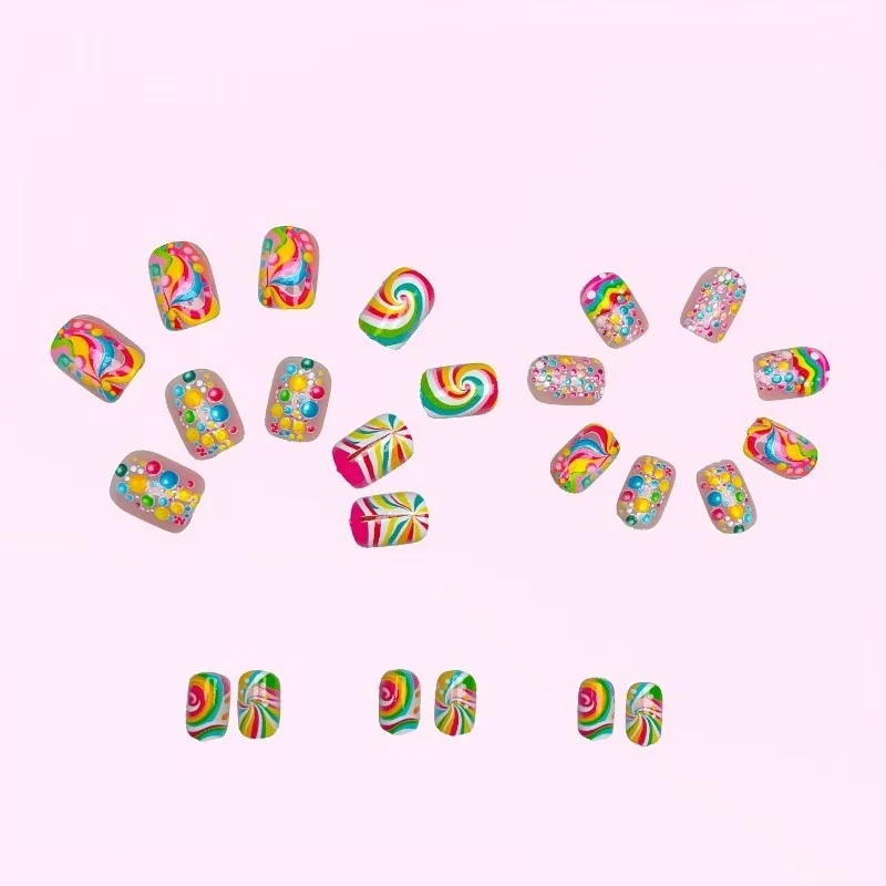 Künstlerisches Candy Swirl Nagelkunst-Set