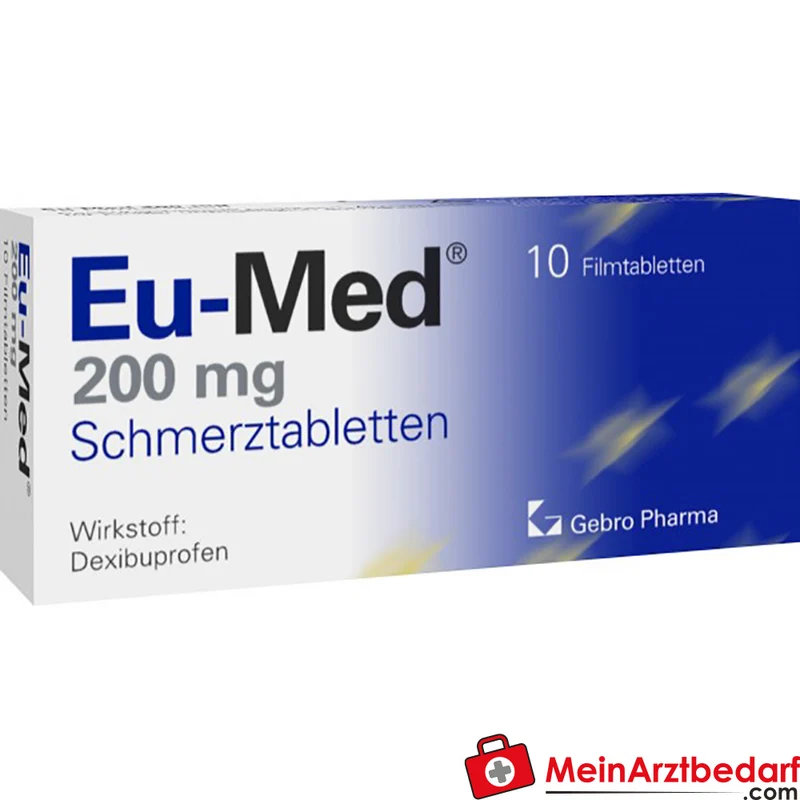 GEB01 Eu-Med Schmerzmittel Dexibuprofen 200 mg Tabletten, 50 Stk