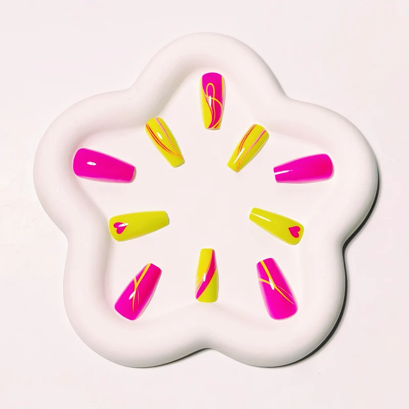 Neon Künstlerisches Nageldesign