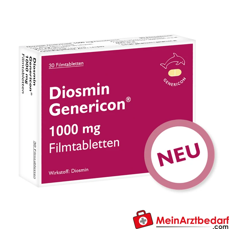 Genericon Diosmin 1000 mg Filmtabletten 30 St. – Venen/Hämorrhoiden