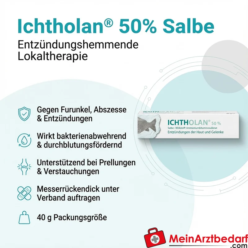 Ichtholan 50% Salbe 40 g – entzündungshemmend bei Furunkeln und Abszessen