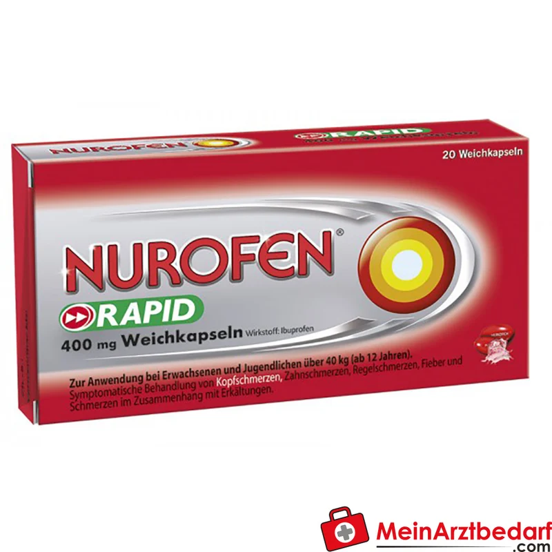 Nurofen Rapid 400 mg Weichkapseln 20 St., Flüssigkapseln (Ibuprofen)
