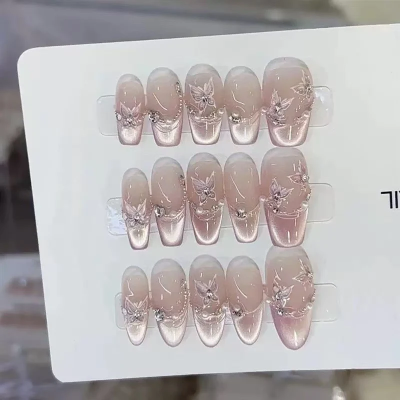 Premium Floral Press-On Nail Set