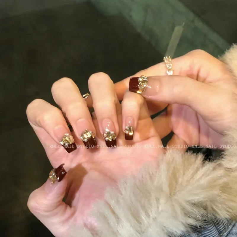 Premium Dekorative Press-On Nagelset