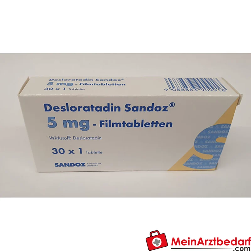 Sandoz Desloratadin 5 mg Filmtabletten 10 Tabletten Antiallergikum gegen allergische Rhinitis und Urtikaria
