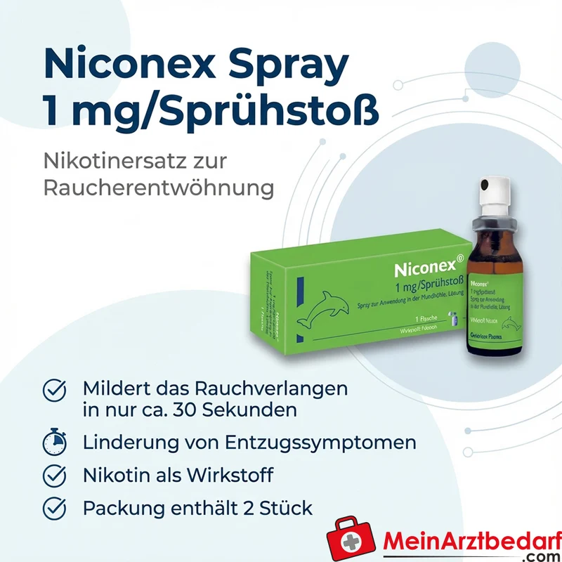 Niconex Spray 1 mg/Sprühstoß Nikotinersatz zur Raucherentwöhnung 2 St