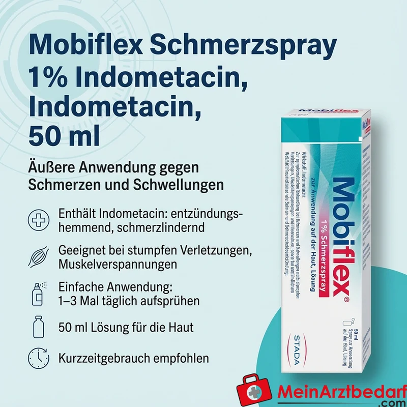 STA06 Mobilflex Schmerzspray 1% Indometacin 50 ml äußerlich