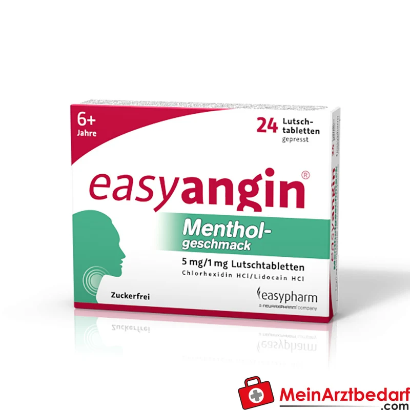 easypharm Lutschtabletten Menthol 24 Stk. mit Lidocain und Chlorhexidin
