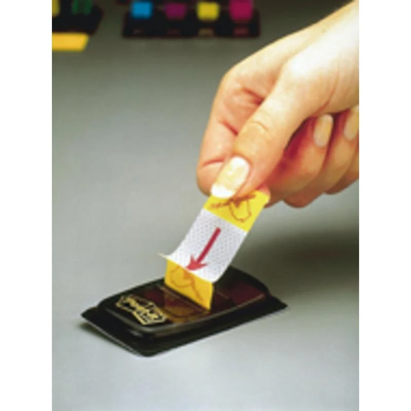 Post-it® Index Haftstreifen, Standard, Gelb, 25,4 mm x 43,2 mm, 50 Haftstreifen/Spender