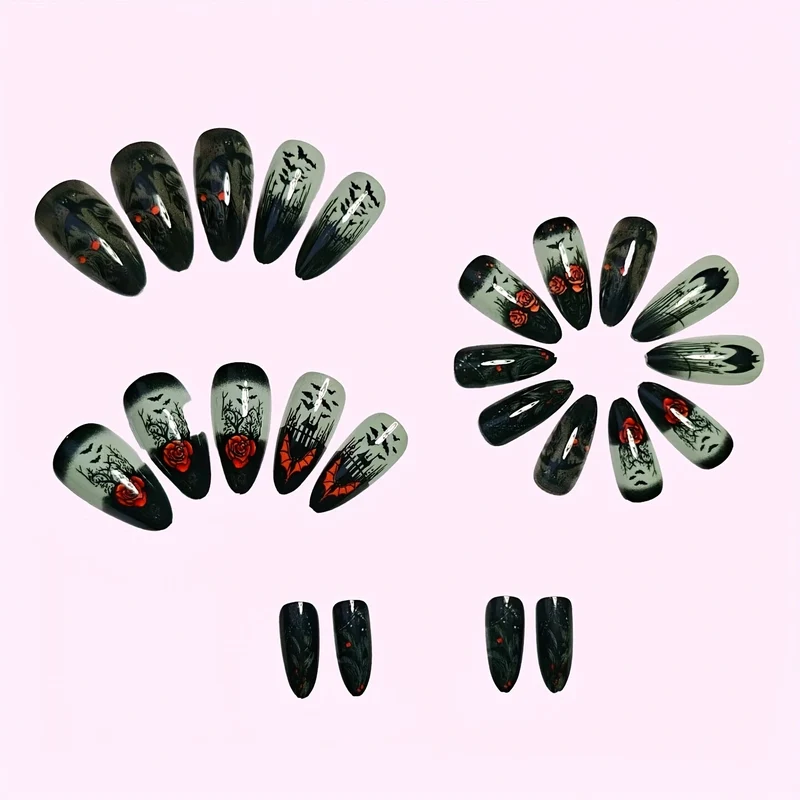 Gothic-Themen Lange Stiletto Nagelkunst