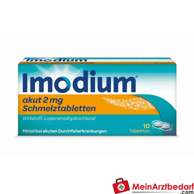 Imodium akut Schmelztabletten 2 mg, 20 Stk, Loperamid gegen akuten Durchfall
