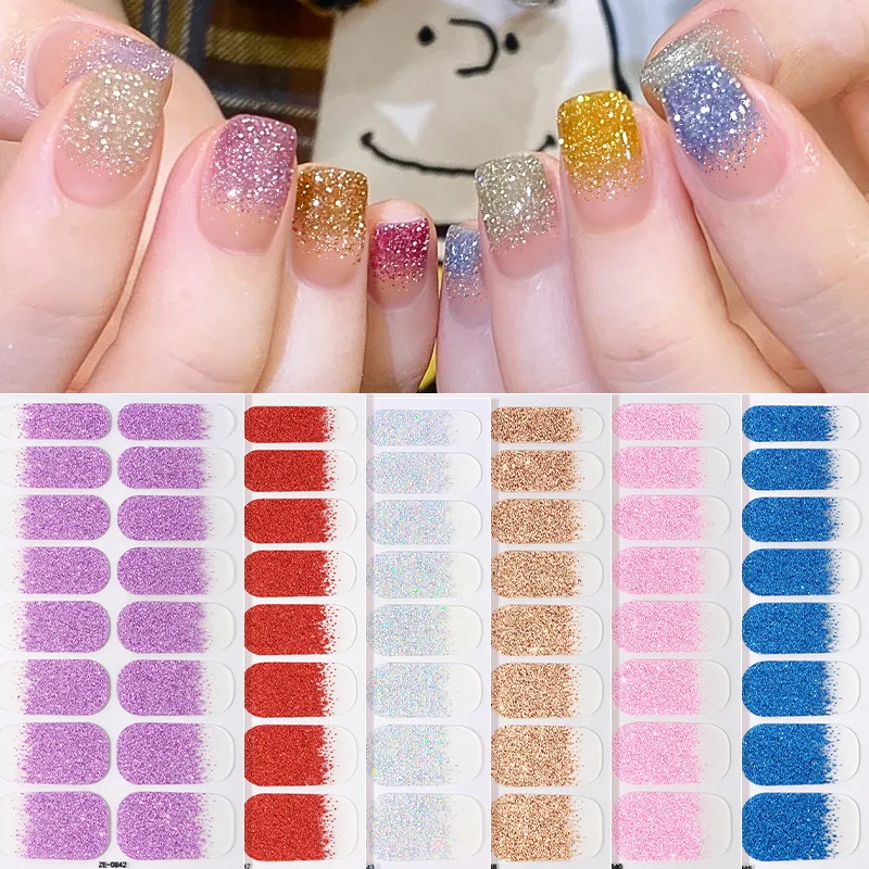 Glamorous Glitter Ombre Nagelwickel