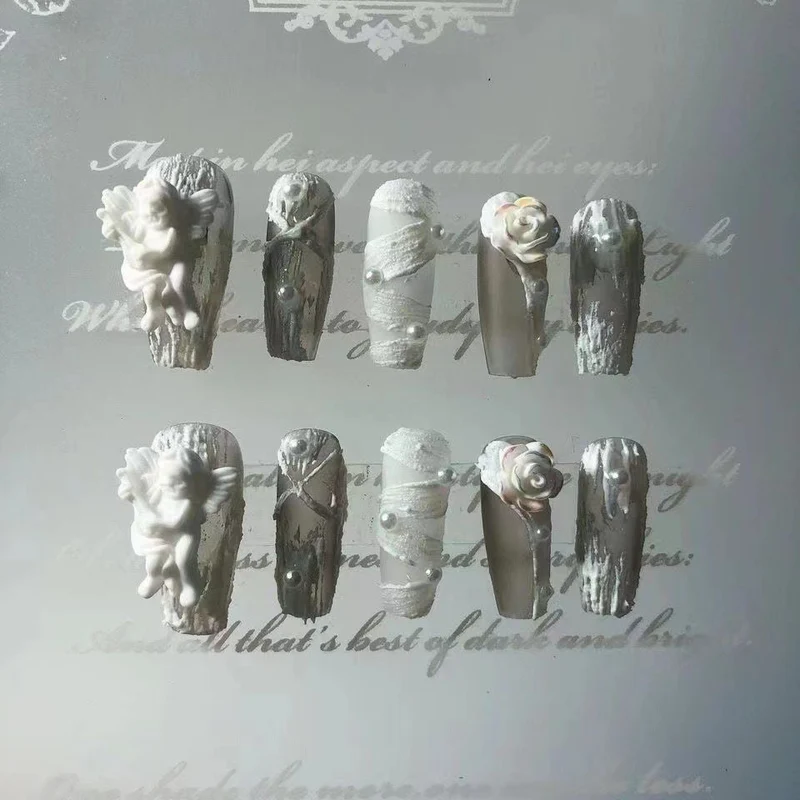 3D Dekorativer Nagelkunstset
