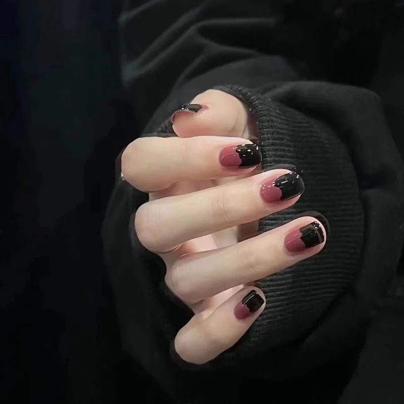 Künstlerisches Dual-Tone Press-On Nagel Set