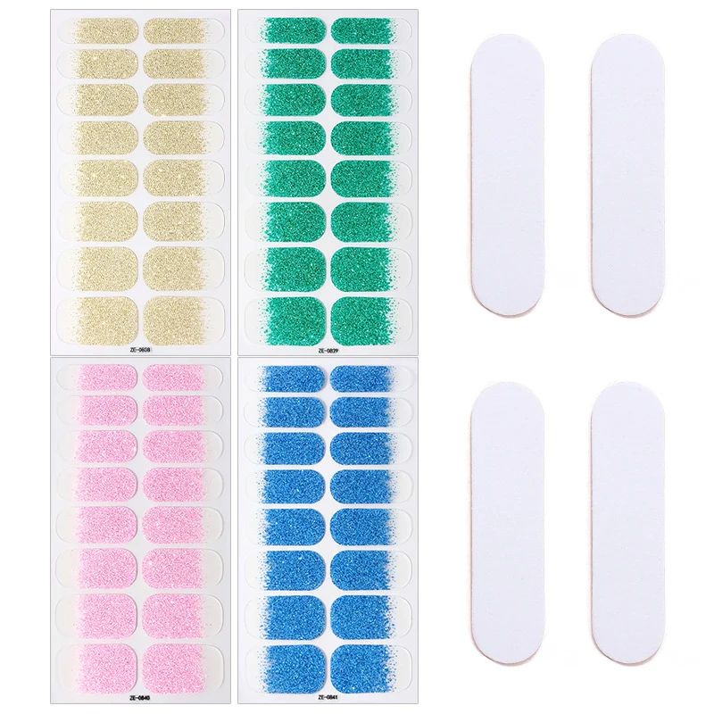 Funkelnde Ombre Nagelkunst Wraps