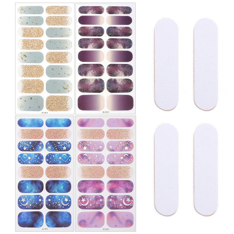 Funkelnde Ombre Nagelkunst Wraps