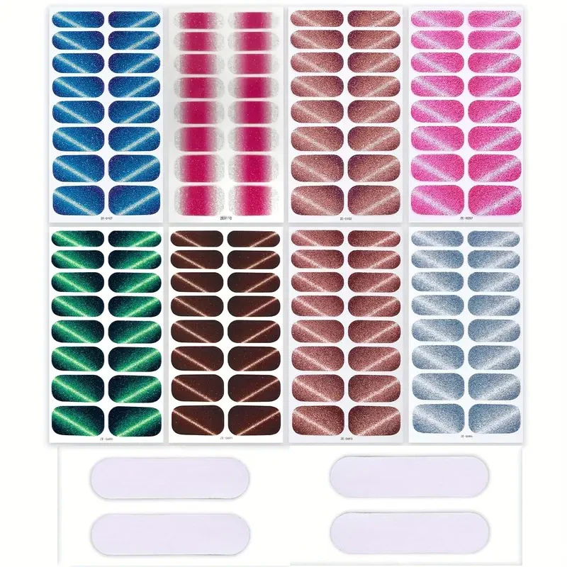 Funkelnde Glitzer Nagelaufkleber Set