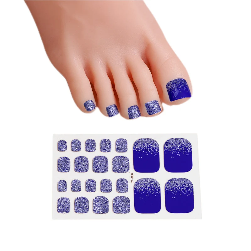 Glänzende Gel-Zehennagel-Wraps