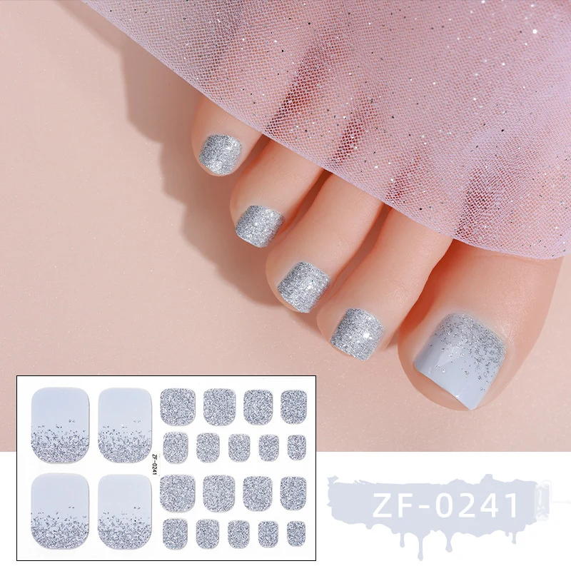 Glänzende Gel-Zehennagel-Wraps