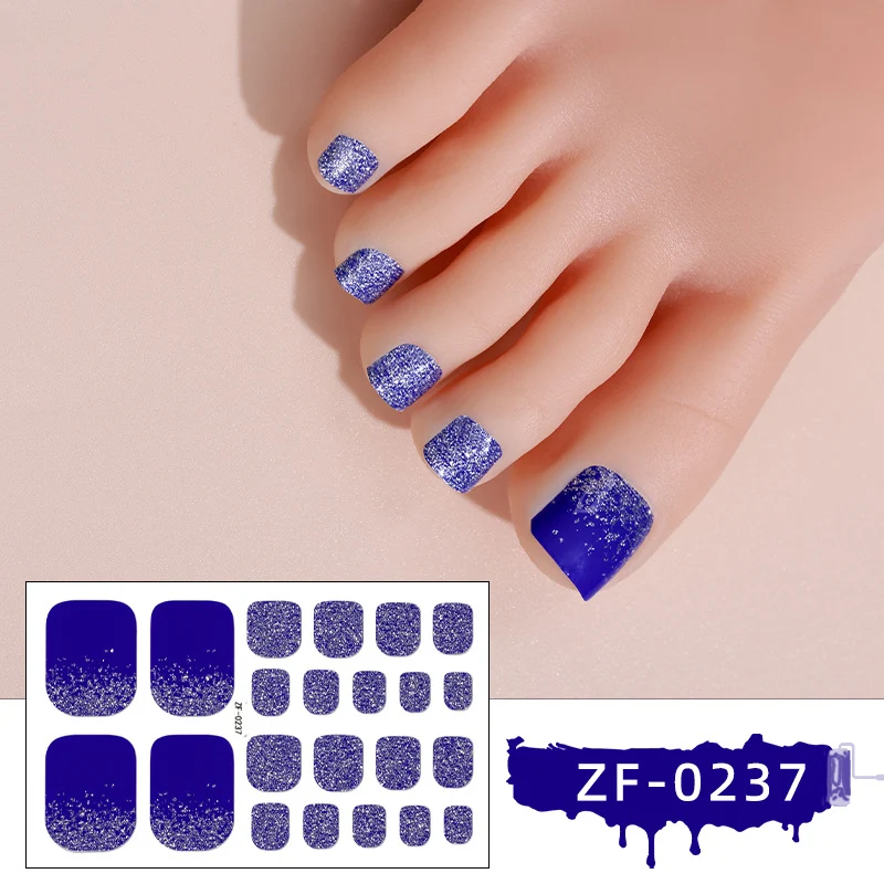 Glänzende Gel-Zehennagel-Wraps
