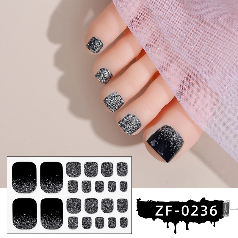 Glänzende Gel-Zehennagel-Wraps
