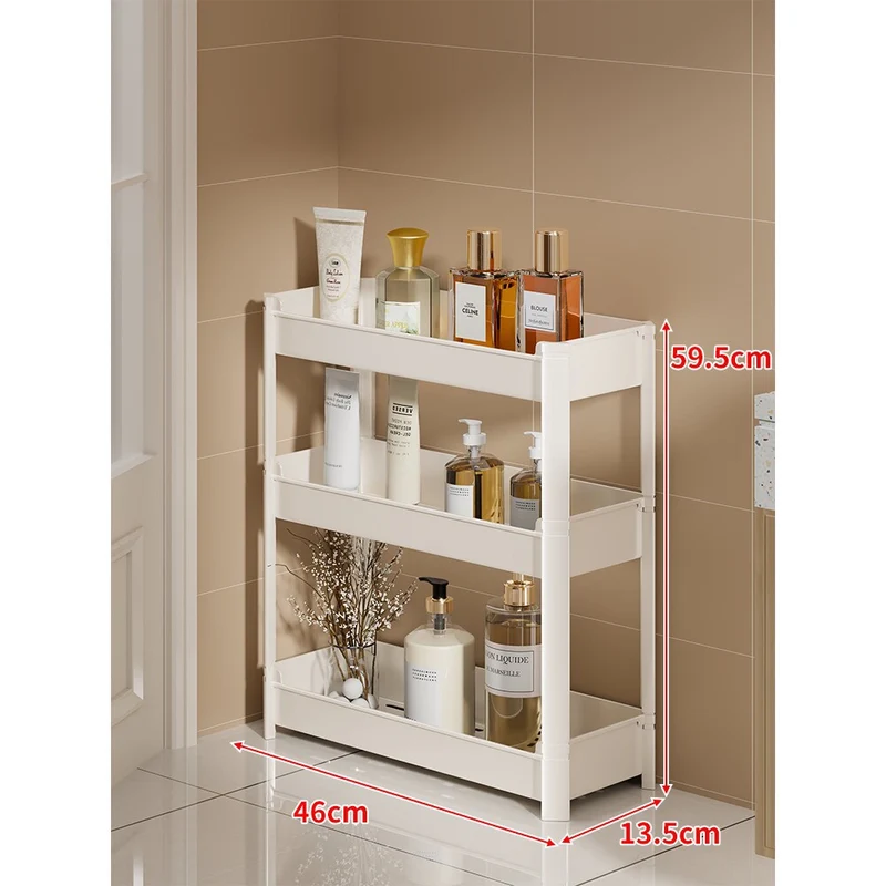 Slim drei-stufig schmal Badezimmer & Waschbecken vertikaler Speicherregal Organizer