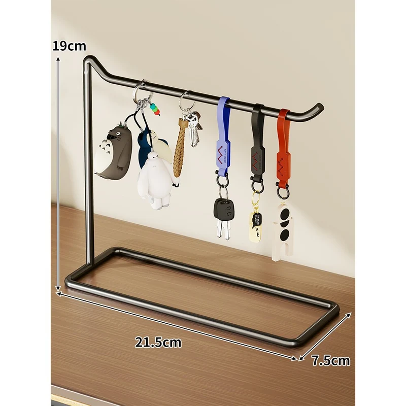 Slim Desktop Schlüsselanhänger & Zubehör Hängeständer mit minimalem Metallrahmen
