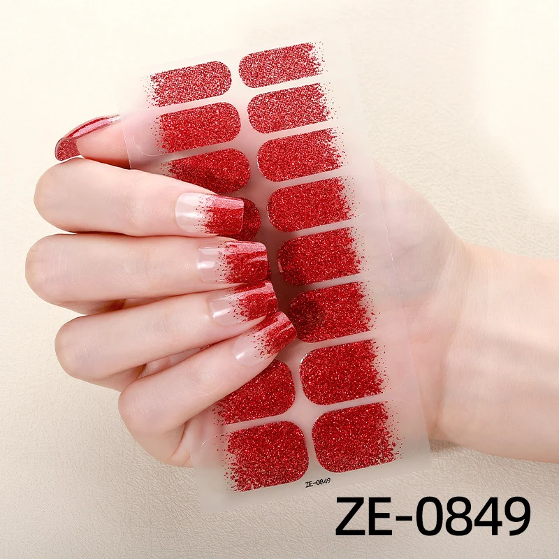 Schimmernde Glitzer Nagelstreifen