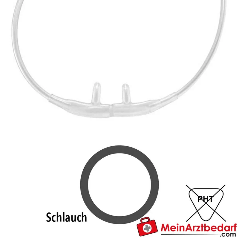 Salter Labs Sauerstoff-Nasenbrille PVC transparent mit knicksicherem O2-Schlauch