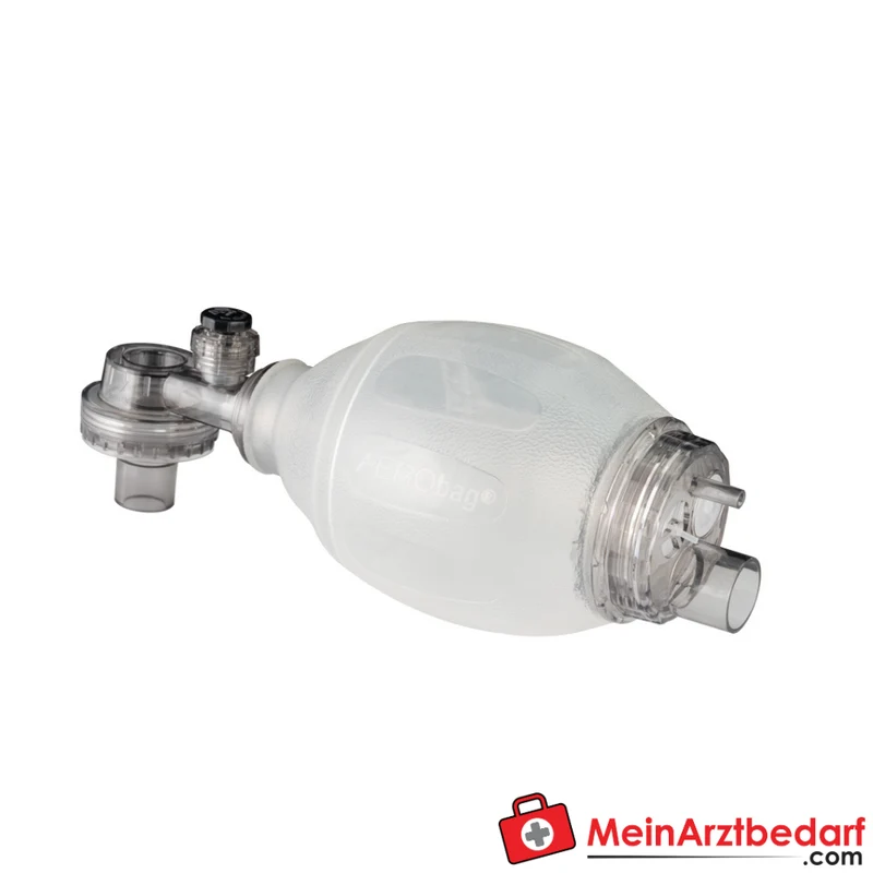 AEROBag Beatmungsbeutel-Set SEBS latexfrei für Erwachsene/Kind/Kleinkind Druckbegrenzung 60/40 cmH2O mit drehbarem Anschluss