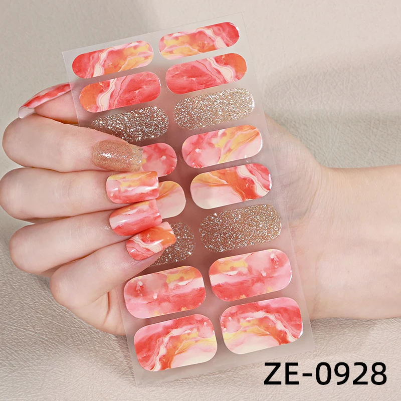 Künstlerische Press-On Nagelüberzüge