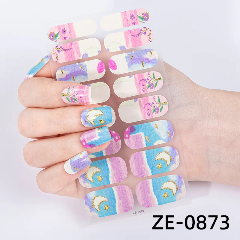 Künstlerische Marmor-Nagel-Wraps