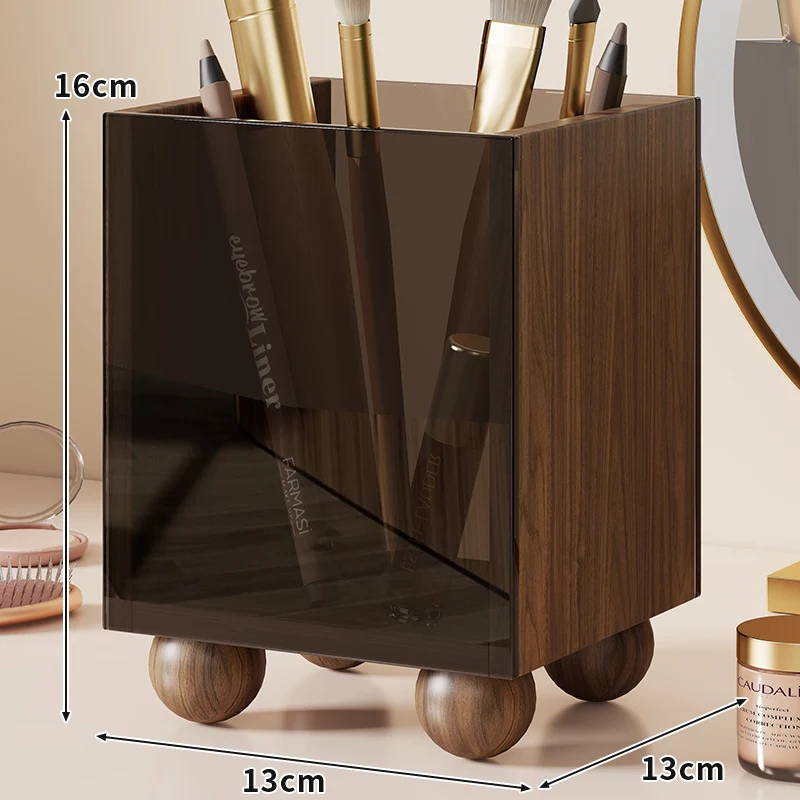Holz Vanity Makeup Pinsel und Kosmetik Organizer