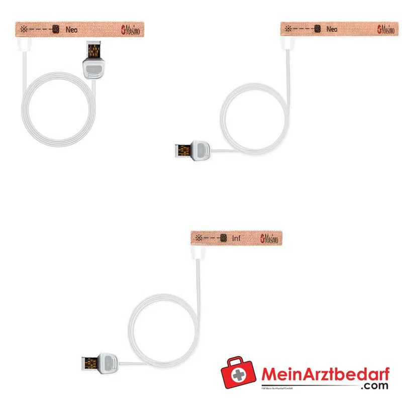 Masimo RD SET Klebesensor verlängertes Kabel 2 ft/3 ft Neonat/Kleinkind 20 Stk