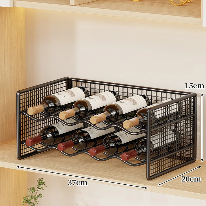 Kompakter Tisch Metall Draht Weinflaschen Organizer