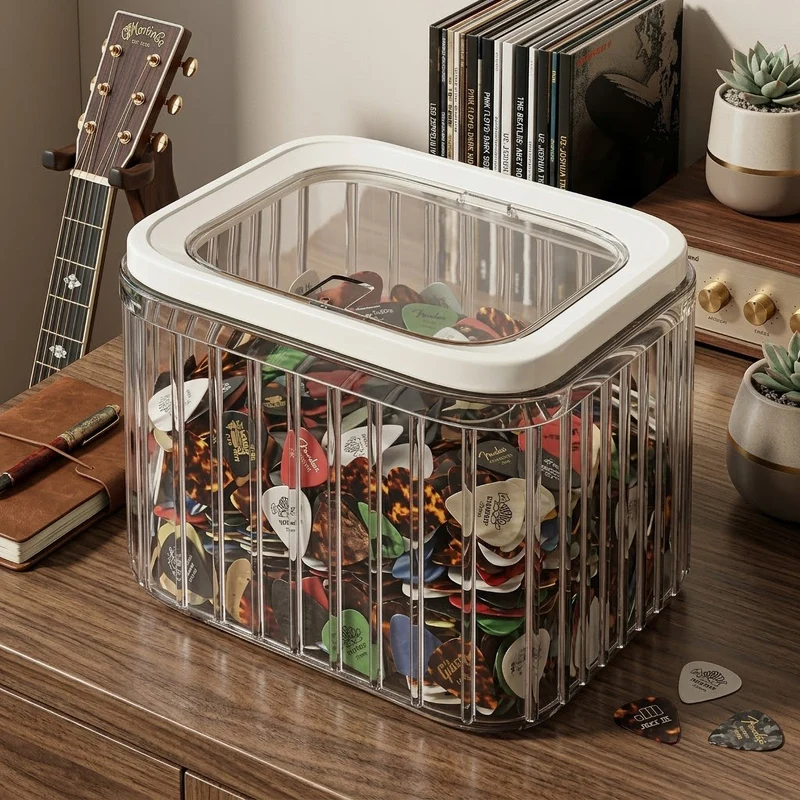 Klare Acryl Quadratische Thekenaufbewahrungsbox mit klappbarem Deckel