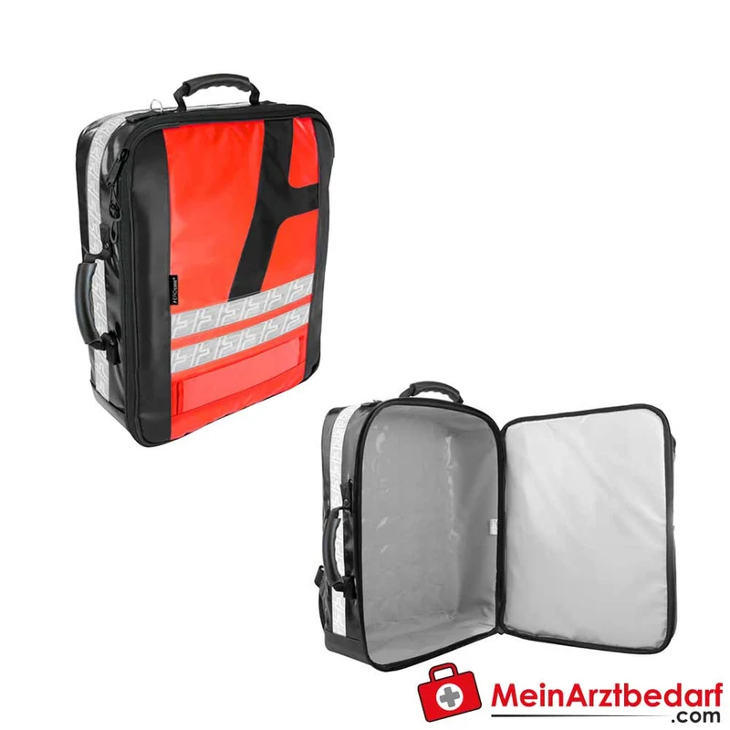 AEROcase PROpack Notfallrucksack AEROtex PLANPRO Leuchtrot RAL 3024 28 Magnetfelder gepolsterter Rücken