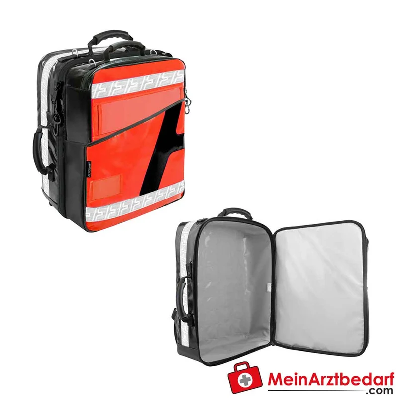 AEROcase PROpack Notfallrucksack AEROtex PLANPRO Leuchtrot RAL 3024 28 Magnetfelder gepolsterter Rücken