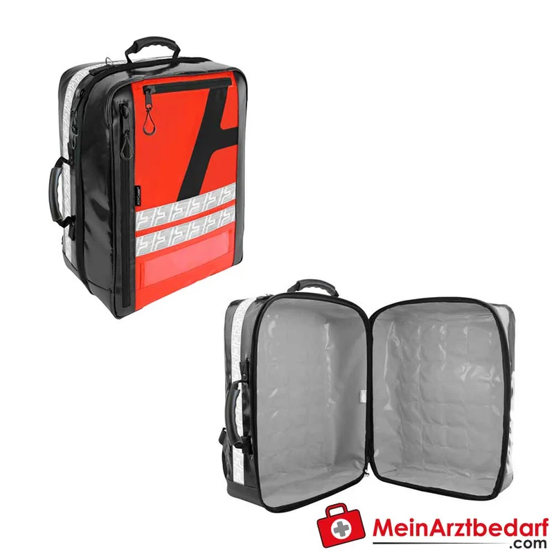 AEROcase PROpack Notfallrucksack AEROtex PLANPRO Leuchtrot RAL 3024 28 Magnetfelder gepolsterter Rücken