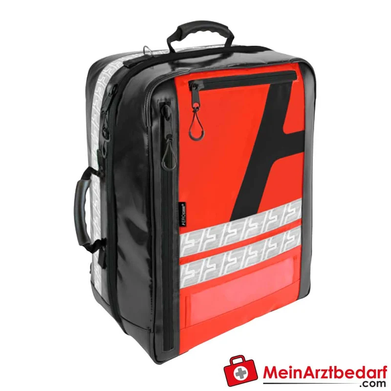 AEROcase PROpack Notfallrucksack AEROtex PLANPRO Leuchtrot RAL 3024 28 Magnetfelder gepolsterter Rücken