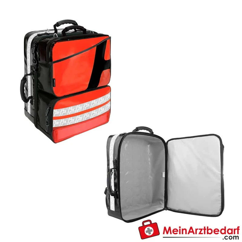 AEROcase PROpack Notfallrucksack AEROtex PLANPRO Leuchtrot RAL 3024 28 Magnetfelder gepolsterter Rücken