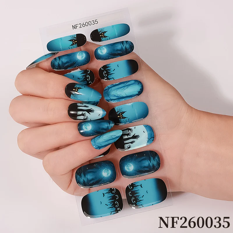 Halloween-inspirierte Nagelkunst-Wraps