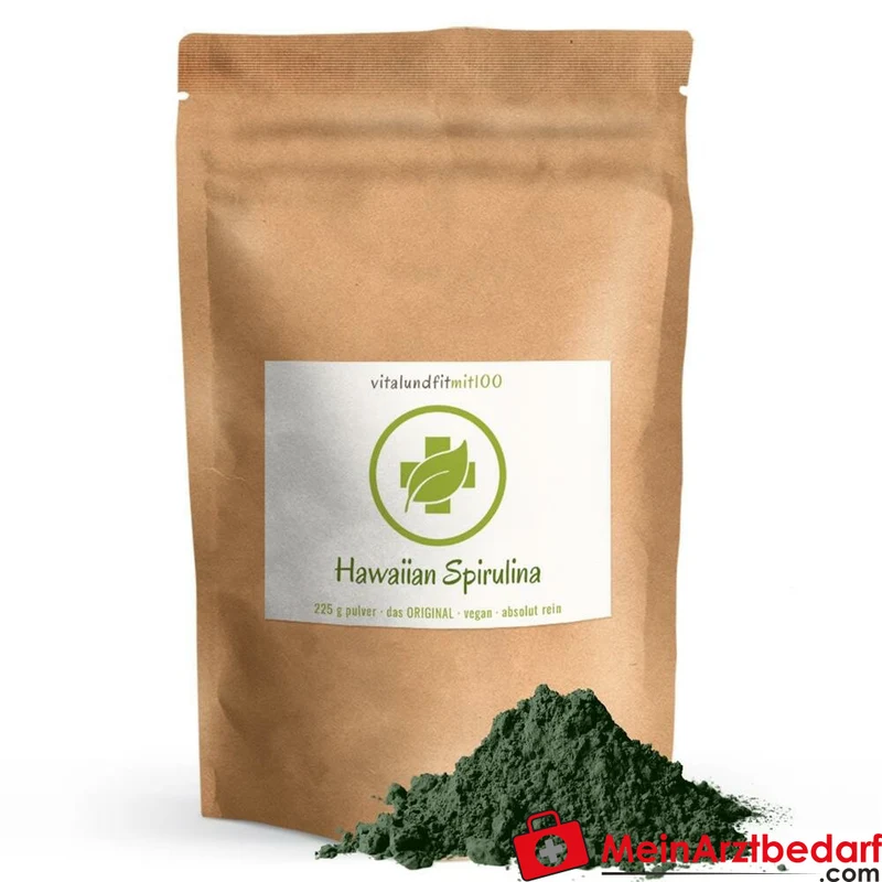 Spirulina Pulver Hawaiian Spirulina Pacifica 225 g, fein gemahlen, vegan